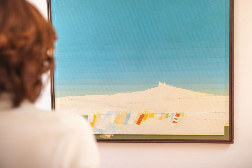 Jiří Dostál- Krajina s prádlem.