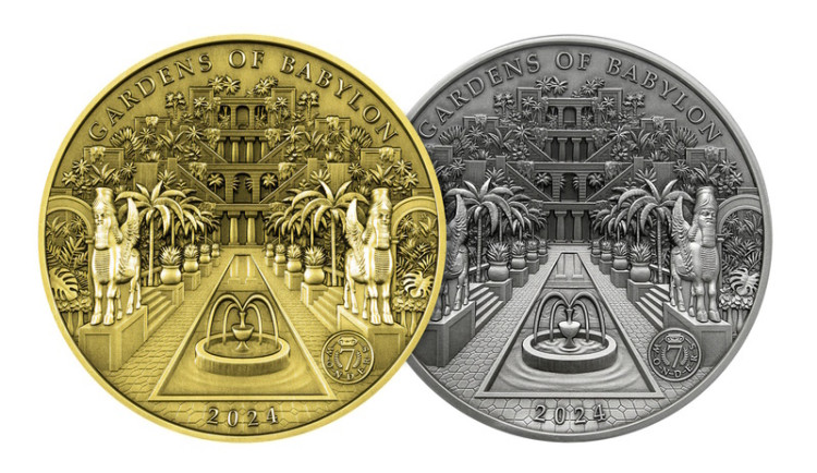 Sedm divů světa – unikátní mince s vyobrazením visutých zahrad královny Semiramis