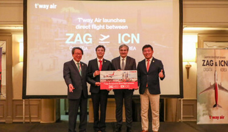 Korejský nízkonákladový dopravce T'way Air zahájí provoz na lince Záhřeb - Soul (Inčchon): evropskou destinaci přidává jako první korejská LCC
