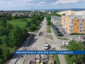 Probíhá další etapa rekonstrukce Okružní ulice v Olomouci, na místě je uzavírka a objížďky