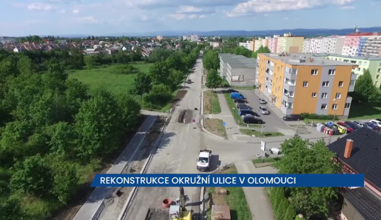 Probíhá další etapa rekonstrukce Okružní ulice v Olomouci, na místě je uzavírka a objížďky