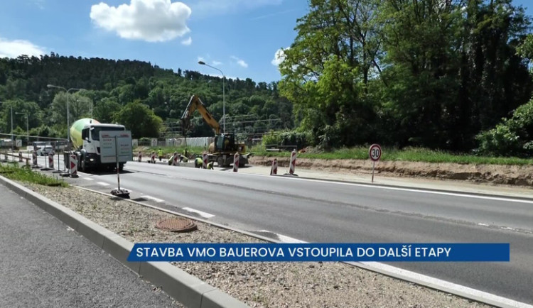 Stavba VMO Bauerova vstoupila do další etapy, na řidiče čeká řada omezení