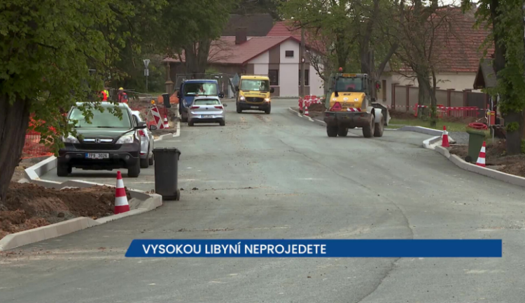 Vysokou Libyní neprojedete, v plném proudu je oprava průtahu obcí