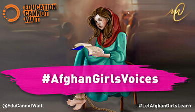 Kampaň #AfghanGirlsVoices organizace Education Cannot Wait upozorňuje na skutečná svědectví o naději, odvaze a odolnosti afghánských dívek, kterým bylo odepřeno právo na vzdělání