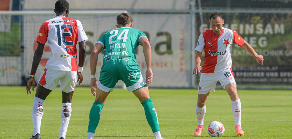 Fotbalisté Slavie porazili 3:0 Rapid Vídeň a na soustředění uspěli i podruhé.