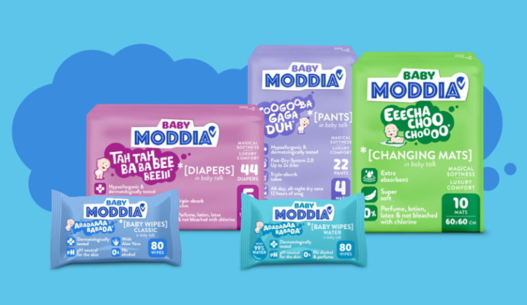 Prvotřídní péče o miminka: Rohlík rozšiřuje nabídku svých privátních značek o MODDIA Baby