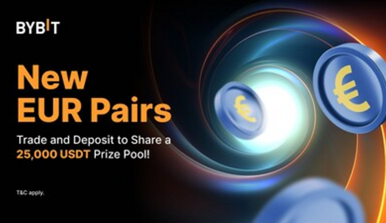Bybit rozšiřuje nabídku spotových párů v EUR o zajímavý dárek v podobě 25.000 USDT