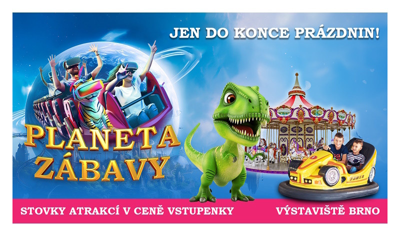 Největší zábavní park v Česku – Planeta zábavy s venkovním lunaparkem a světovou výstavou kosmonautiky Space Mission je otevřen už jen do konce prázdnin!