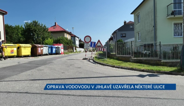 V Jihlavě probíhají rozsáhlé rekonstrukce vodovodu, některé ulice jsou uzavřeny
