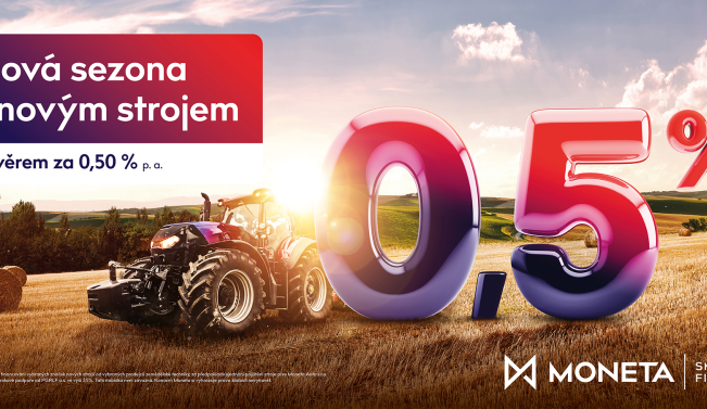 Moneta nabídne na 50. ročníku agrosalonu Země živitelka konzultace i zvýhodněné financování nových strojů