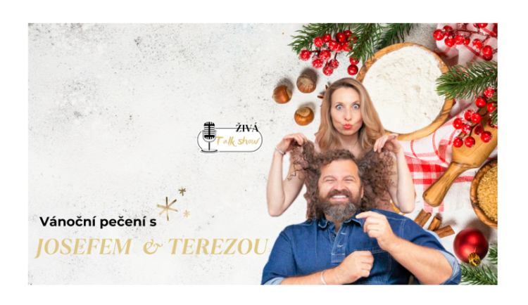 Vánoční pečení s Josefem a Terezou: startuje předprodej vstupenek na exkluzivní jedinou živou vánoční talk show v Česku