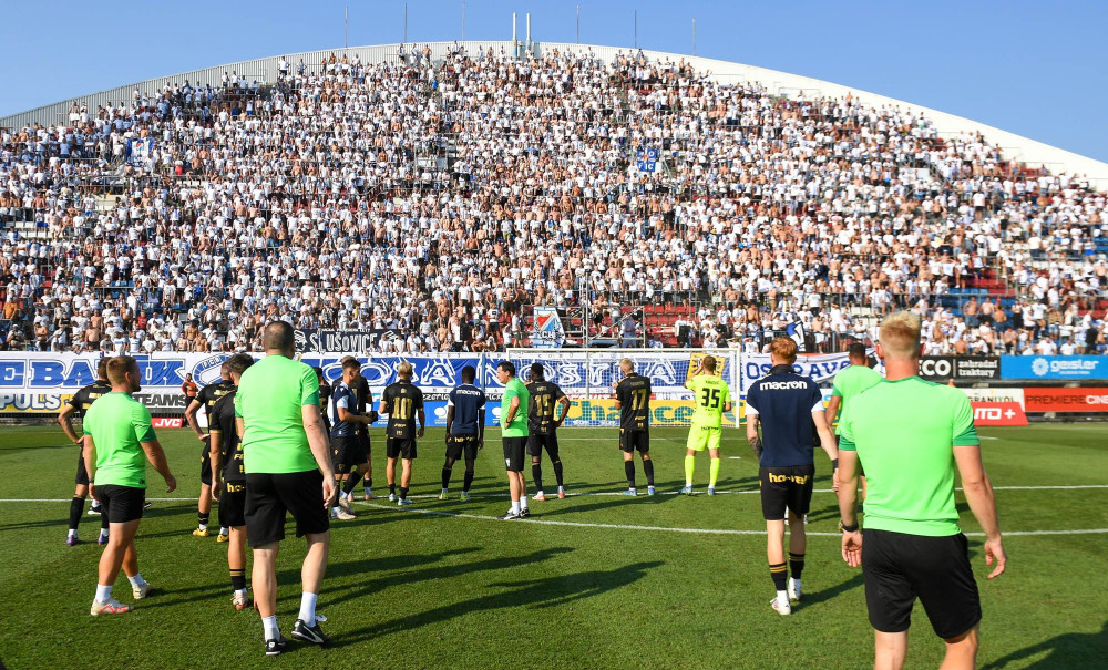 Fotbalisté Olomouce remizovali s Baníkem 2:2, Kliment a Šín dali dvě branky.