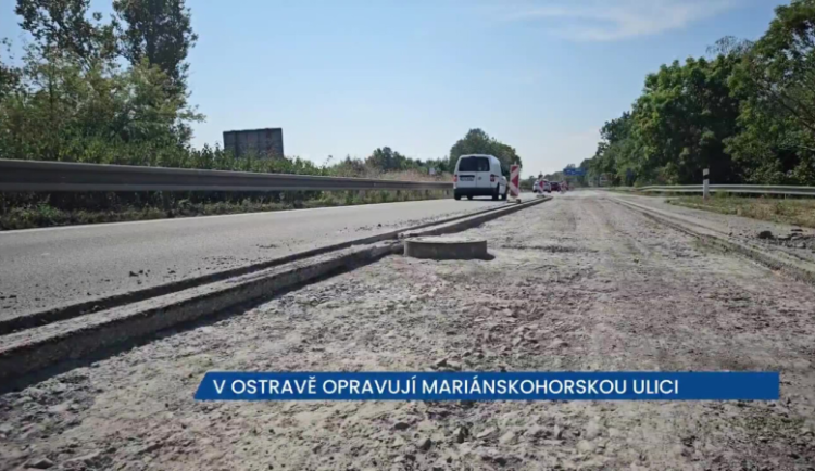 V Ostravě opravují silně frekventovanou ulici Mariánskohorskou