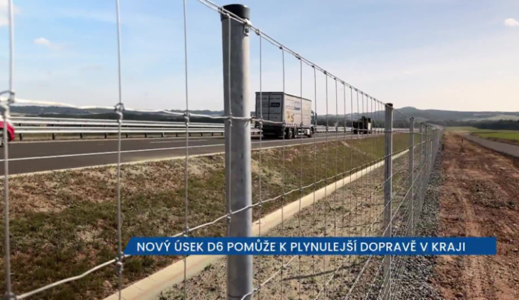 Nový úsek D6 pomůže k plynulejší dopravě ve Středočeském kraji