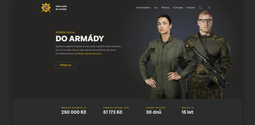Virtuální vstupenka do armády. Co vše nabízí web Doarmady.cz?