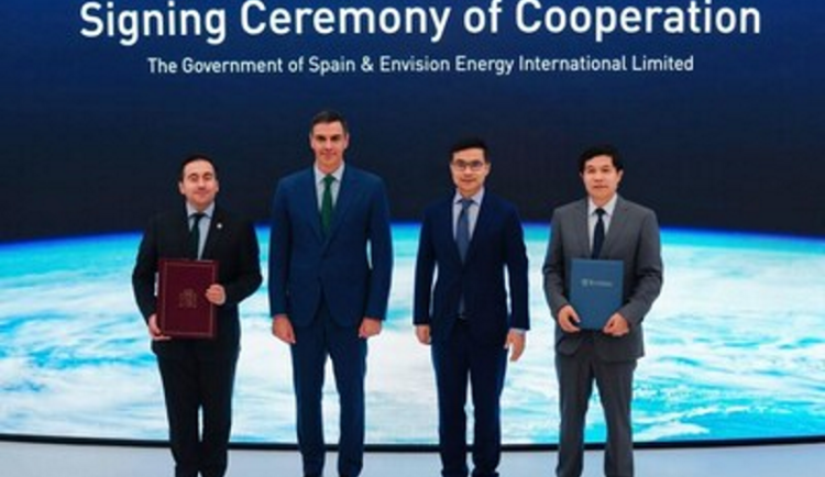 Společnost Envision Energy spolupracuje se španělskou vládou a předními představiteli průmyslu na rozvoji integrovaného zeleného vodíkového průmyslového parku s nulovými čistými emisemi