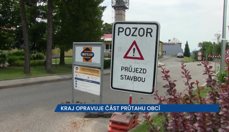 Zlínský kraj opravuje část průtahu obcí Halenkovice