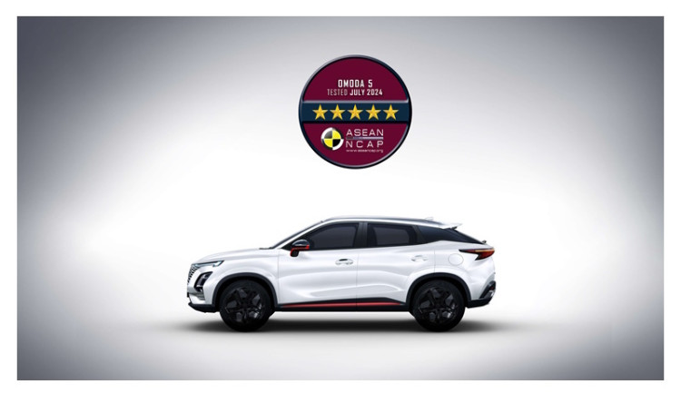 OMODA C5 dosáhla nejvyššího skóre v hodnocení bezpečnosti ASEAN