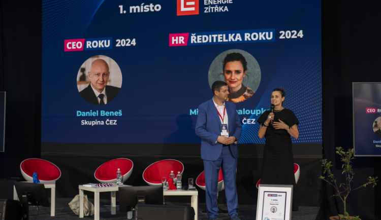 Tituly CEO a HR ŘEDITELKA ROKU 2024 obhájili Daniel Beneš a Michaela Chaloupková ze Skupiny ČEZ