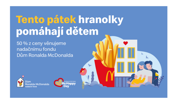 Dnes mohou zákazníci McDonald‘s udělat hranolky radost sobě i druhým. McHappy Day je zpět!