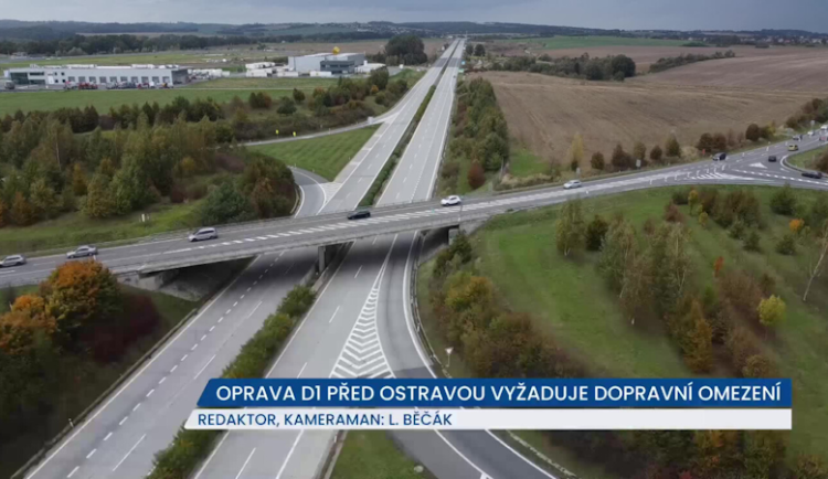 Oprava na D1 před Ostravou vyžaduje dopravní omezení, nerovnosti zbrousí diamant