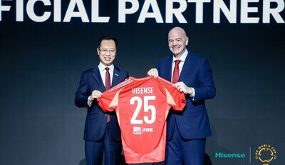 Společnost Hisense jmenována prvním oficiálním partnerem mistrovství světa klubů FIFA 2025™