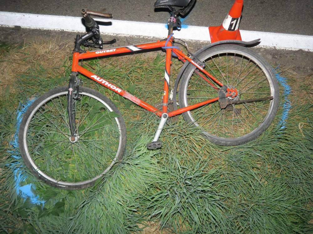 Muže vedoucího kolo po silnici srazil nepozorný řidič. Chodec zemřel