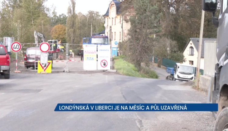 Londýnskou ulici v Liberci uzavřela oprava povrchů, do Stráže se řidiči nedostanou