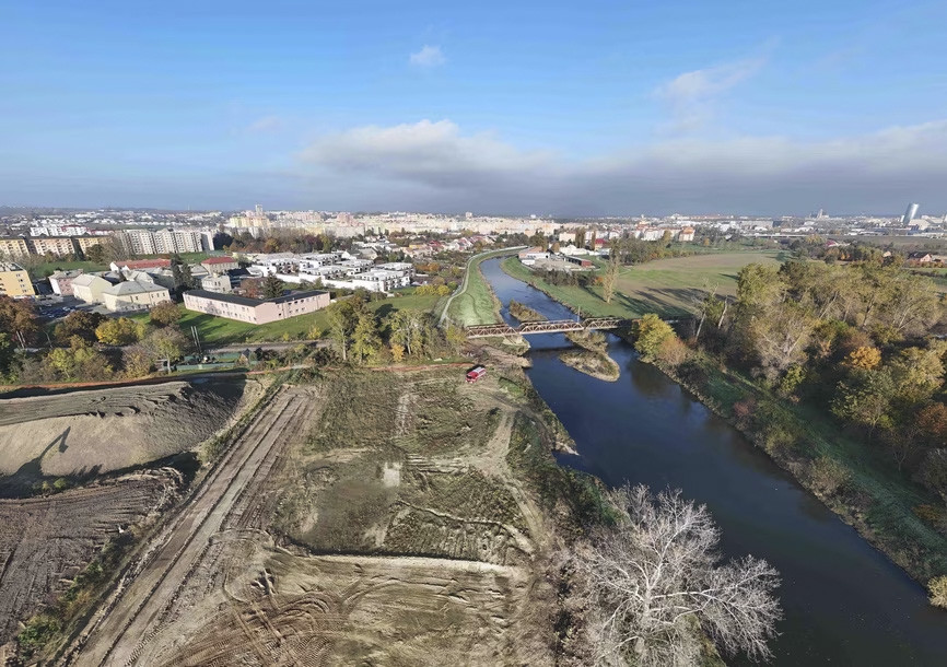 Probíhající stavba IV. A etapy protipovodňových opatření v Olomouci