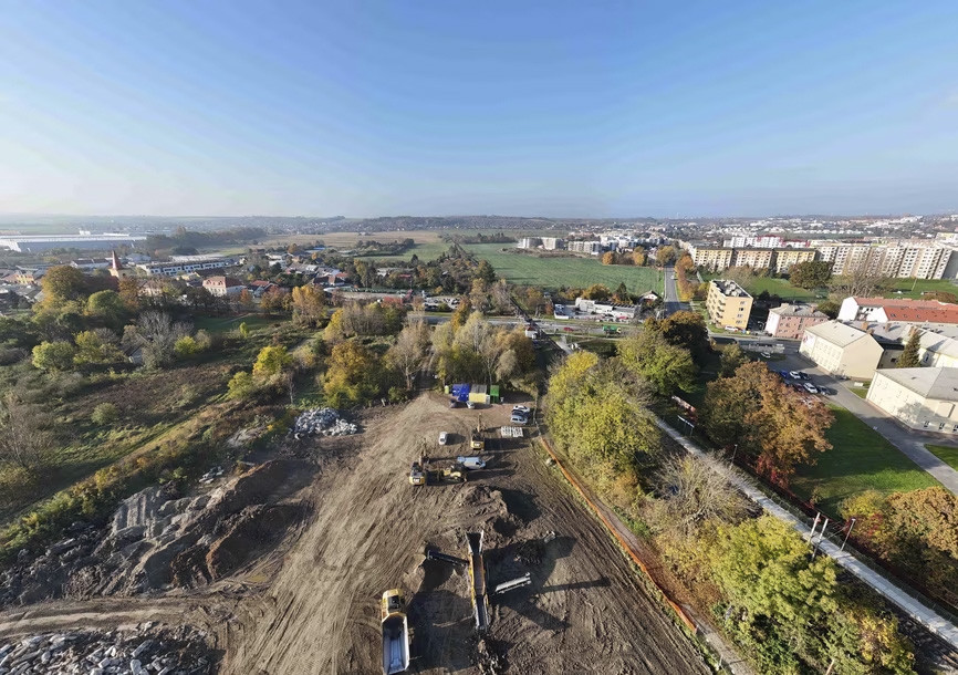 Probíhající stavba IV. A etapy protipovodňových opatření v Olomouci