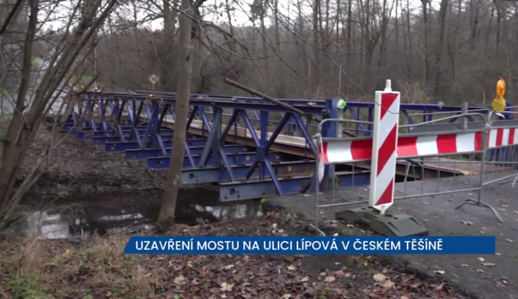Most na ulici Lípová v Českém Těšíně je v havarijním stavu, řidiči tudy neprojedou