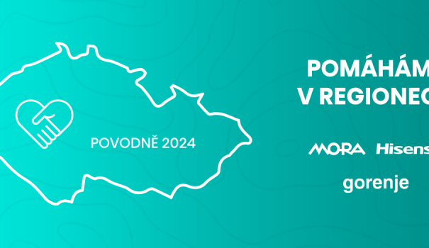 Hisense, Gorenje a MORA pomáhaly Moravě: Domácí spotřebiče v hodnotě přes 1 milion korun pro povodněmi zasažené domácnosti