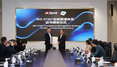 Společnost Dahua Technology získala certifikaci systému řízení shody podle normy ISO 37301