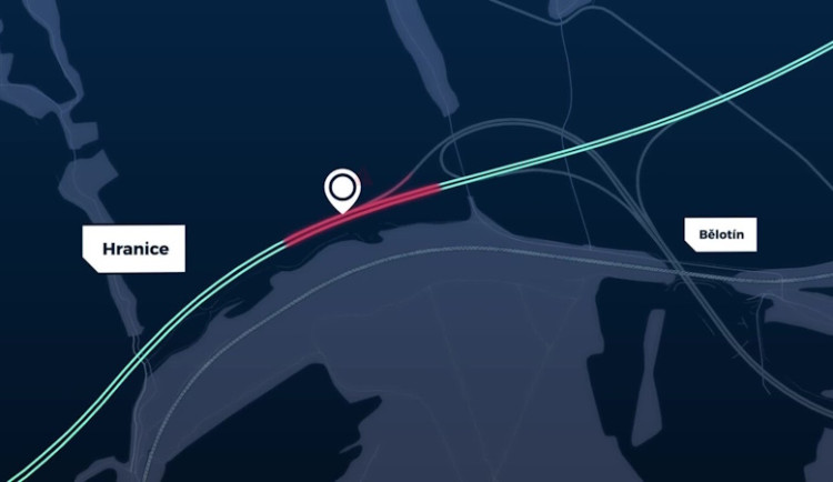 Pozor na nehodové místo na D1 u Bělotína, řidiči tam podceňují bezpečnost v jízdních pruzích