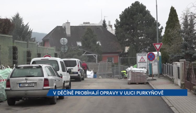 V Děčíně probíhají opravy v ulici Purkyňově