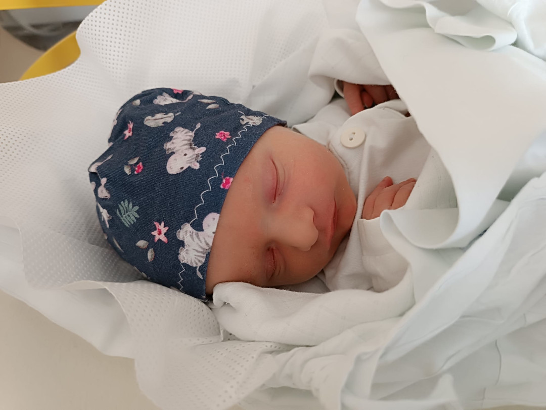 První letošní dítě na Vysočině se narodilo v 01:37 v jihlavské nemocnici, jmenuje se Matyáš. Foto: Se svolením Nemocnice Jihlava