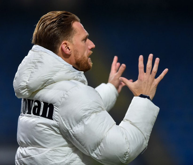 Trenér Slovanu Liberec Radoslav Kováč.