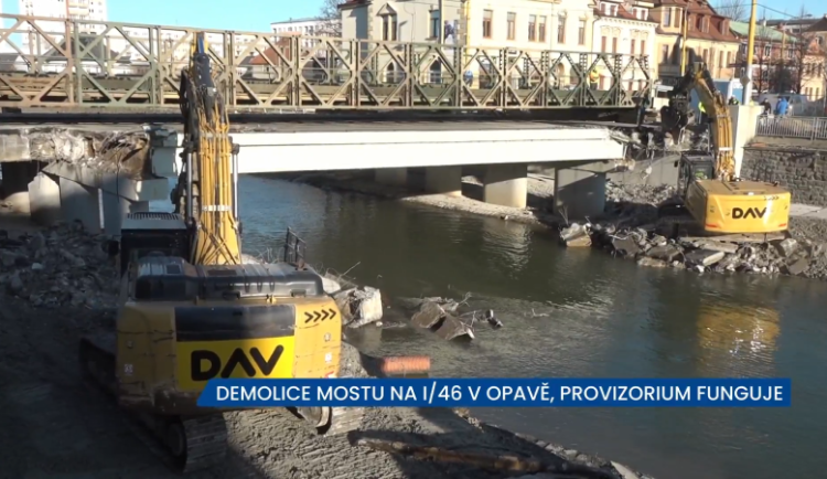 ŘSD nechalo zdemolovat most na Ratibořské v Opavě, provizorium bude fungovat i během stavby nového