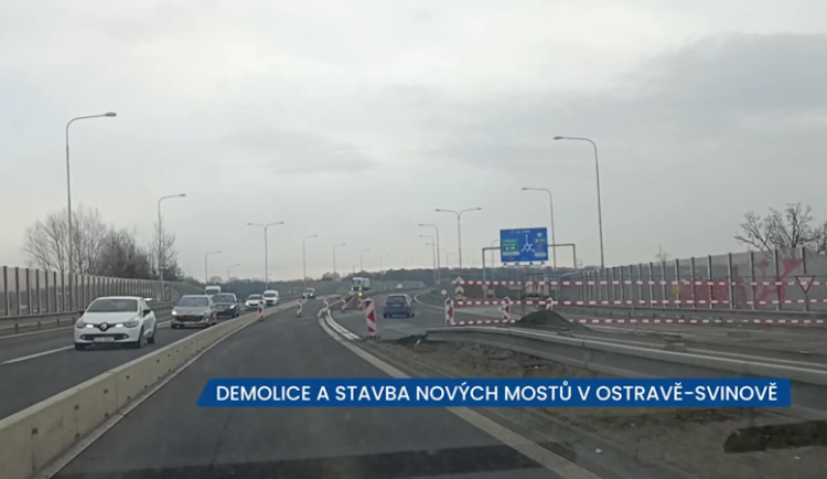 Demolice a stavba nových mostů v Ostravě-Svinově přináší dopravní komplikace