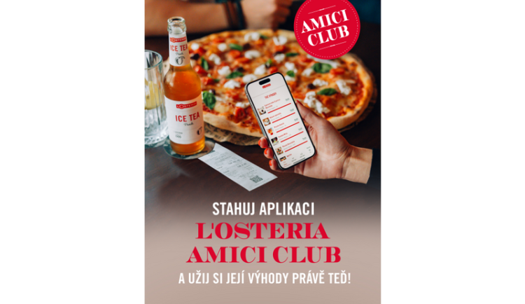 L’Osteria představuje novou věrnostní aplikaci L’Osteria Amici Club v ČR