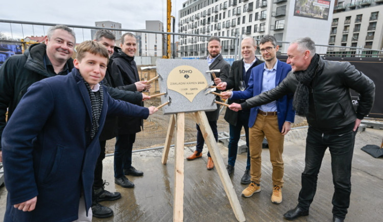 Poklepání základního kamene 2. etapy projektu SO-HO Rezidence