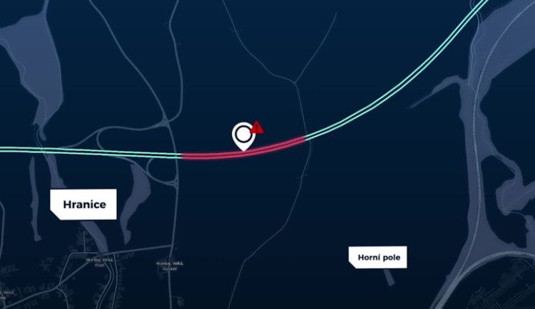 Nehodový úsek na D1 mezi Ostravou a Olomoucí, jeďte rozvážně!