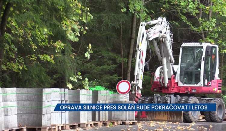 Oprava silnice přes Soláň na Valašsku bude pokračovat i letos, řidiče čekají uzavírky