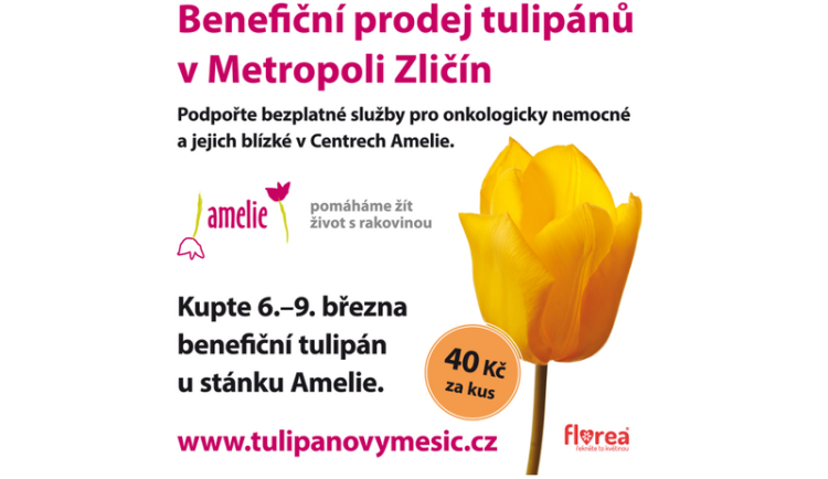 V Metropoli Zličín rozkvetla naděje. Pomozte díky tulipánu onkologicky nemocným dětem
