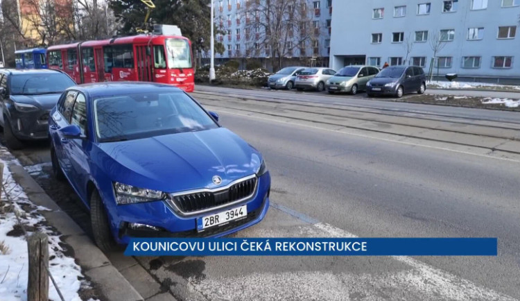Kounicovu ulici v Brně čeká rekonstrukce, hlavní dopravní omezení přijde v květnu