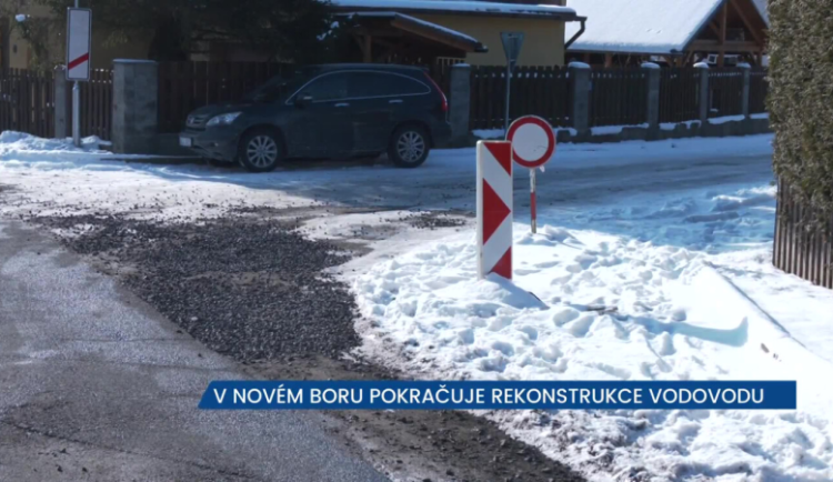 V novoborské Špálově ulici pokračuje rekonstrukce vodovodu