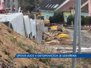 Lípová ulice v Ostopovicích u Brna je do konce června uzavřena