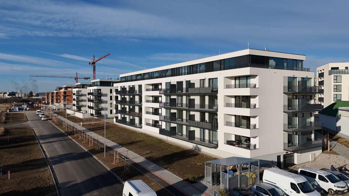 foto z výstavby 1. a 2. etapy Triangl Parku