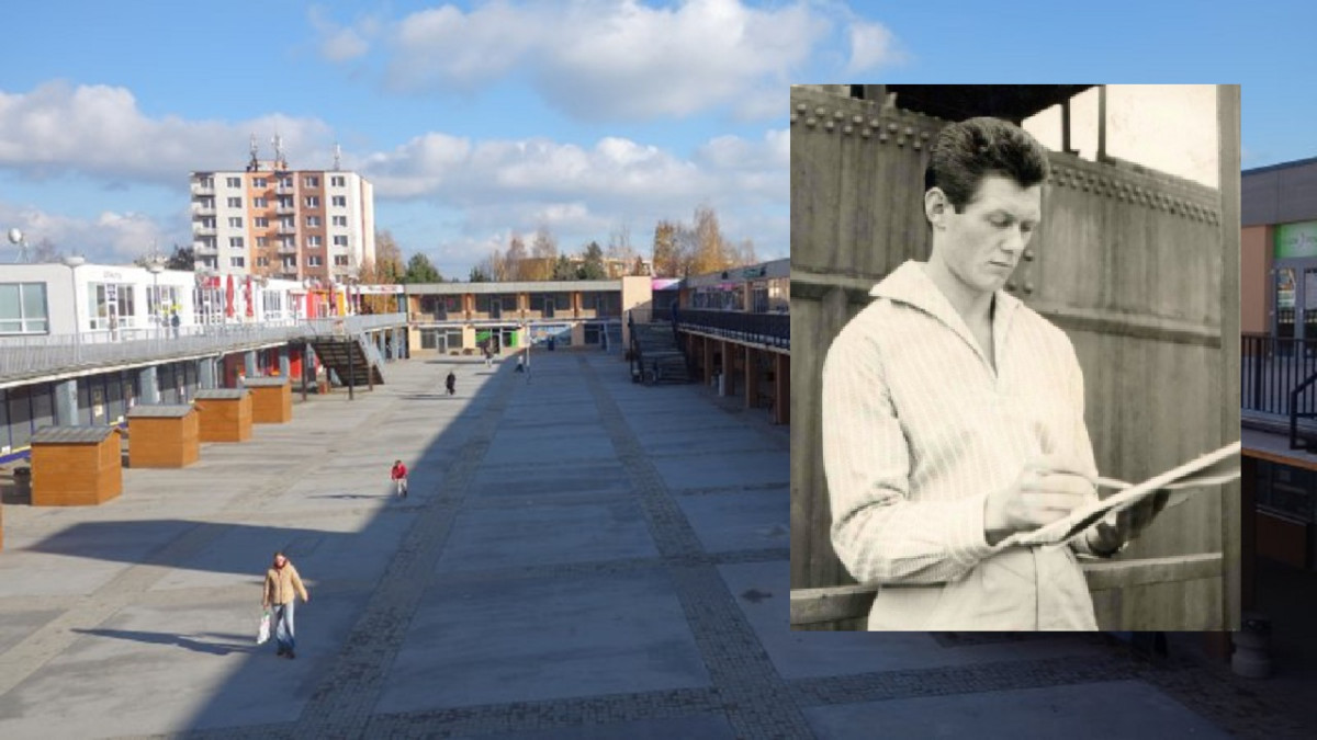 Obchodní centrum Březinky a jeho autor Zdeněk Gryc. Foto: Obchodní centrum Březinky, Jihlavský architektonický manuál
