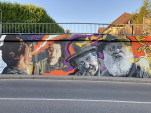 Severozápad Brna zdobí nová pocta Jiřímu Pechovi. Graffiti oživili původní autoři